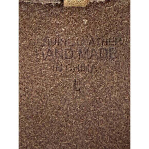 Linea Pelle Womens 2" Wide Leather Belt Gold Floral Embroidered Size L Large - Picture 12 of 14